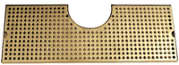 Micro Matic Surface Mount Drip Tray Trough for Metropolis T Draft Towers, 24 Inch x 8.5 Inch, PVD Brass/Stainless Steel