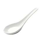 Thumbnail image #1 for Thunder Group Imperial White 7003W Melamine Wonton Soup Spoon, 3/4 oz., 5-5/8" x 1-5/8" Case of 100 Dozen