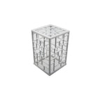 Thumbnail image #1 for G.E.T. Bugambilia CUB03-WW Square Cast Aluminum Buffet Riser, White, 10"W x 10"D x 14-1/2"H