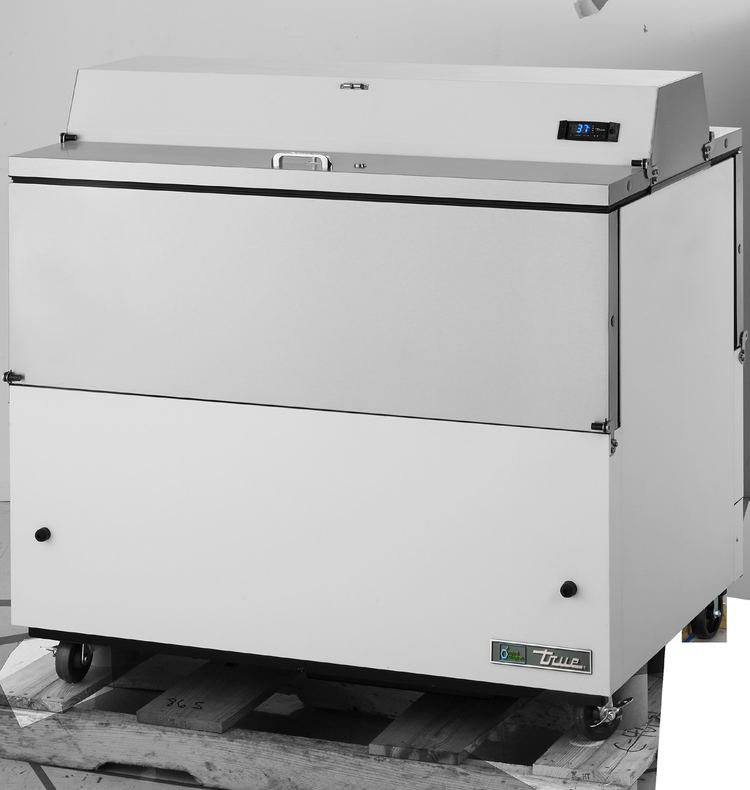 Product image #4 for True 49-Inch Mobile Dual-Sided Milk Cooler Cart, 12-Crate Capacity