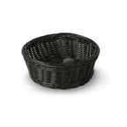 Thumbnail image #1 for Concasse MCCETRED0803N Round Black Woven Fast Food Basket, 8-1/4" Diameter x 3-1/4" High Case of 72
