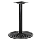 Thumbnail image #1 for G & A Commercial Seating DF Series DF18 Cast Iron Dining-Height Table Base, 18" Round Scalloped Base, 3" Column, Black Finish