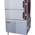 Thumbnail image #5 for Crown SCX-16 Two Compartment Steam Coil Convection Steamer with Cabinet Base
