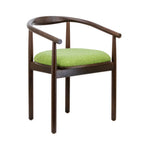 Thumbnail image #1 for G & A Commercial Seating Cody 4682 Stackable Side Chair, Natural Cane Wood Back, Upholstered Seat, Black Beechwood Frame