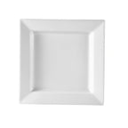 Thumbnail image #1 for CAC China Princesquare PNS-20 Porcelain Square Plate with Deep Rim, 11" 1 Dozen