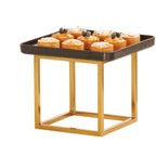 Thumbnail image #1 for Cal-Mil Brooklyn 23201-8-130 Cube Open-Frame Buffet Riser, Antique Brass, 8"W x 8"D x 8"H