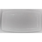 Thumbnail image #1 for Tableware Solutions USA Plain White by Continental 32CURV193 Rectangular China Platter, Curved Edge, 13-3/4" x 7-3/4" Case of 12