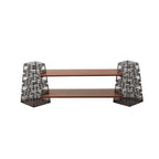 Thumbnail image #1 for G.E.T. Urban Renewal RISER-SET-M Rectangular Metal Buffet Risers, Black, 9"L x 9"W x 17"H, Set of 2