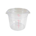 Thumbnail image #1 for Thunder Group PLRFT306PC 6 qt Clear Round Polycarbonate Food Storage Container, Container Only Case of 12