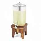 Thumbnail image #1 for Steelite DW Haber DW12JLWDT Juice Dispenser, 3 gal, Poly Container with Wood Base, Brown