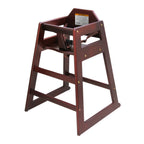 Thumbnail image #1 for CAC China CHWH-30MAH Wooden Restaurant High Chair, Mahogany Finish, 29-3/4"H