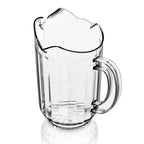 Thumbnail image #2 for New Star Foodservice Inc. 46229 60 oz Clear Polycarbonate Water Pitcher with Handle and 3 Spouts Case of 12