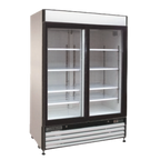 Thumbnail image #1 for Maxximum Maxx Cold MXM2-48RSHC Two-Section Refrigerated Glass Door Merchandiser, 48 cu. ft., Double-Pane Sliding Self-Closing Doors, White