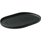 Thumbnail image #1 for Libbey Playground - Nara 701203091021090 Oval Stoneware Platter, Black, 11-7/8" x 7-7/8" Case of 6
