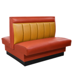 Thumbnail image #1 for ATSMFG ATS AT&S-AD-W36-6CHHR GR5/COM Double Upholstered Restaurant Booth, 48" Long x 36" High, 6-Channel Headroll Back