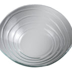 Thumbnail image #1 for Steelite International Creations, Ripple 6506G338 Round Blue Glass Bowl, Ripple, 28 oz, 11.5 in