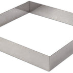 Thumbnail image #1 for JB Prince De Buyer M690 28 Square Stainless Steel Ring Mold, 11" x 11" x 1-7/10"H