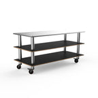 Thumbnail image #1 for Steelite International Mogogo, Modular MGCMLA05MSXW 3-Tier Modular Buffet Pro Station, Rectangular, 71 x 29-1/2 x 33 in, Stainless Steel Top