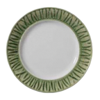 Thumbnail image #1 for Vertex China Grass Valley GV-8-G 9" Round Porcelain Plate with Embossed Rim and Polished Foot Case of 2 Dozen