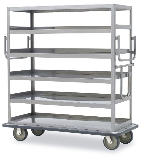 Product image #5 for Metro MQ-609L Queen Mary Cart with 6 Ledge Shelves, Stainless Steel, and 8-Inch Casters