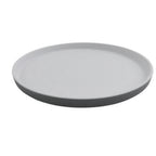 Thumbnail image #1 for G.E.T. RP-11-WM/GRM Round Melamine Dinner Plate, 11" Diameter, White Interior and Gray Exterior 1 Dozen