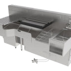 Thumbnail image #1 for Perlick Bartender's Cockpit™ PCE78-C-MB 78" Stainless Steel Preconfigured Underbar Cocktail Station with Ice Chests and Sink
