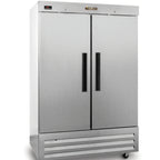 Thumbnail image #2 for Traulsen Dealer's Choice CLBM-49R-HS-RR 2-Section Reach-In Refrigerator, 43.88 Cu. Ft., Solid Half-Height Hinged Doors, Bottom-Mounted Refrigeration