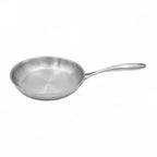 Thumbnail image #1 for Tuxton China Tuxclad WTPH-1001 10-Inch Tapered Fry Pan, Tri-Ply Stainless Steel with Aluminum Core, Rivetless Handle, Induction Ready Case of 6
