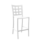 Thumbnail image #1 for Grosfillex UT640096 Stacking Bar Stool, Window Back, Aluminum Seat and Frame, Footrest, Glacier White Case of 8