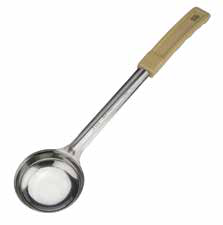 Product image #2 for Winco Prime 3 oz Solid One-Piece Stainless Steel Portion Control Spoon, Tan