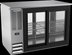 Thumbnail image #2 for Beverage-Air Two-Section Refrigerated Pass-Thru Back Bar Refrigerator, 48-Inch Shallow Depth, Sliding Glass Doors