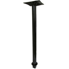 Thumbnail image #1 for Oak Street B70710 Grout-In Table Base, 3" Steel Column, 40-3/4" Bar Height, Moveable Escutcheon Plate, Gloss Black