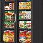 Thumbnail image #5 for Everest Refrigeration EMGF36B 36 Cu. Ft. Two-Section Glass Door Merchandiser Freezer, Black, Bottom-Mounted Self-Contained