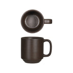 Thumbnail image #1 for Tuxton China Zion VNM-110J Stackable Porcelain Mug, 11 oz, Matte Brown Case of 2 Dozen
