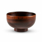 Thumbnail image #1 for Korin Inc Retro NR-221 Footed Plastic Bowl, Dark Brown, 13 oz., 4-1/2" Diameter x 4-1/2"H