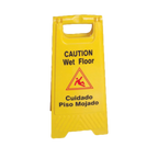 Thumbnail image #1 for Thunder Group PLWFC024 Wet Floor Safety Sign, Caution/Wet Floor, 24" x 12", Fold-Up, Dual-Sided Plastic, Yellow Case of 10