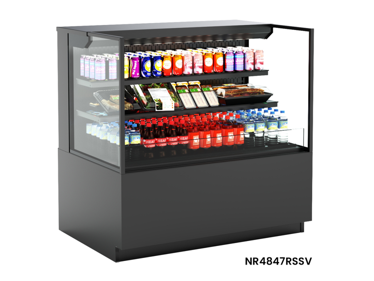 Product image #5 for Reveal® Freestanding Open-Air Refrigerated Self-Service Display Case, 47-3/4 Inches Wide, Self-Contained