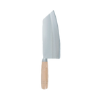 Thumbnail image #1 for Thunder Group SLKF002 Stainless Steel Cleaver with Wooden Handle and Angled Tip Case of 50