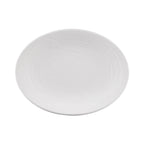 Thumbnail image #1 for G.E.T. Pebble Creek - EGS D107RR-W Oval Melamine Platter, White, 10-1/4" x 7-3/4", Coupe, Pebble Textured Case of 6