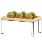 Thumbnail image #2 for Cal-Mil Logan 25216-9-13 Rectangular Metal Riser Frame, Black, 12" x 20" x 9"H