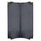 Thumbnail image #2 for Risch Harley HARST-6V 4.25X14 Padded Faux-Leather Booklet Menu Cover, 6-View, 4-1/4" x 14" Case of 25