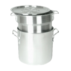Thumbnail image #1 for Thunder Group ALSKDB004 20-Quart Aluminum Double Boiler Set with Inset and Cover, 3-Piece