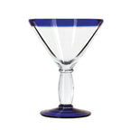 Thumbnail image #1 for Libbey Aruba 92305 10 oz Cobalt Blue Rim and Foot Hand-Blown Glass Cocktail Glass