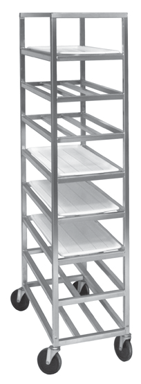Product image #7 for Channel Manufacturing All-Welded Aluminum End-Load Platter Rack, Holds 10 x 12.5-Inch Platters, 5-Inch Casters