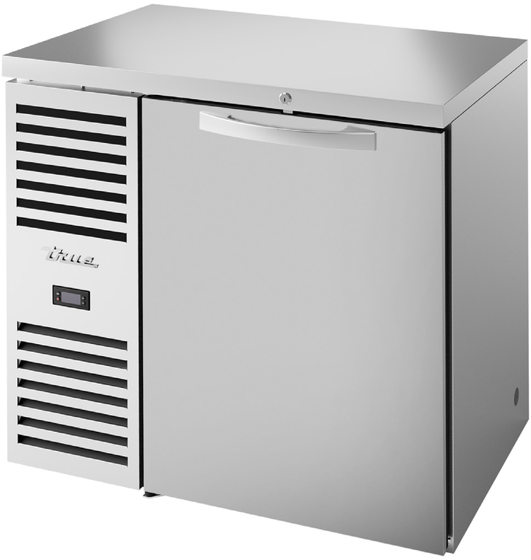 Product image #5 for 36-Inch Single-Section Refrigerated Back Bar Cooler with Stainless Steel Top and Solid Locking Door