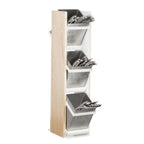 Thumbnail image #1 for Cal-Mil Blonde 22048-15 3-Tier Maple Wood Flatware Holder with 3 Stainless Steel Holders, 4-1/2"W x 7"D x 21"H