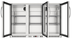 Thumbnail image #9 for KoolMore Three-Section Back Bar Refrigerator with 3 Glass Swing Doors, 11.3 Cu. Ft., Stainless Steel