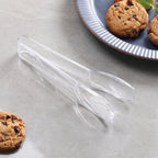 Thumbnail image #2 for New Star Foodservice Inc. 35582 6-Inch Straight-Edge Utility Tong, Clear Polycarbonate Case of 120
