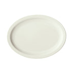 Thumbnail image #1 for Winco Birkhall BPO-115NR-AW Oval Porcelain Platter, 11-1/2"W x 9-1/8"D x 1"H, Narrow Rim, American White 1 Dozen
