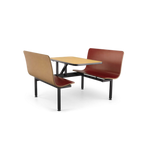 Thumbnail image #1 for JustChair Manufacturing Contour CONT-WS-42 42-Inch Wall Table Unit with Laminated Top, Welded Steel Frame, Black